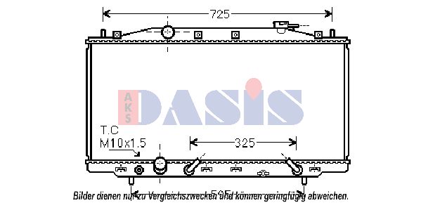 AKS DASIS Радиатор, охлаждение двигателя 100066N